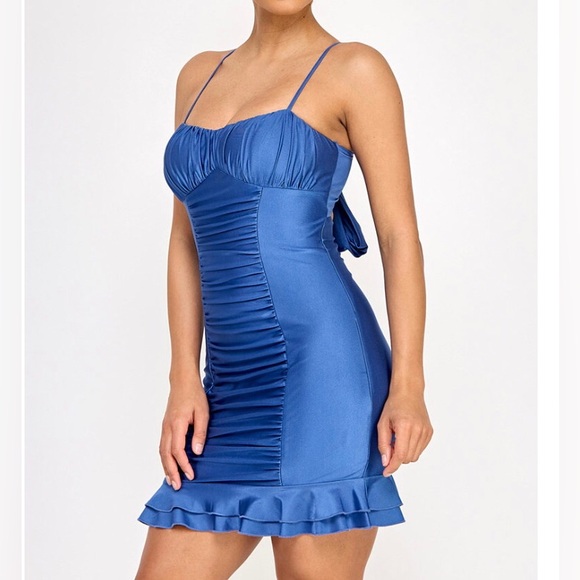 City Studio Ruched Ruffled Bodycon Dress - Picture 3 of 16